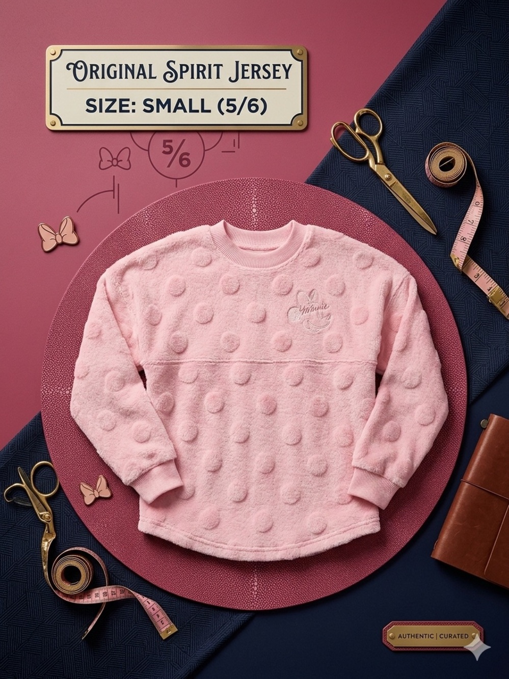 Girls' Pink Textured Dot Sweatshirt spirit jersey